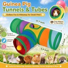 Rypet Guinea Pig Tunnel Hideout 3-way Collapsible Small Pet Tubes  Rainbow