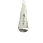 Antique Adams   Farnsworth Coin Silver Fiddle Handle Salt Spoon 1846-51 Webster