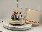 Vintage Nursery Originals Wooden Childrens Lamp 1974  Original Shade  Music Box