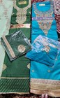 3 Peice Silk cotton Blend Unstitched Open Fabric Salwar Kameez Dupatta Suit Set