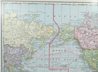 Vintage 1901 World Map 22 x14  Old Antique Original North America Europe Asia