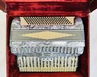Vintage Titano Standard Accordion Made In Italy Pearl Grey Model Ideal
