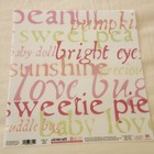 Lot 8 Pgs Phrase Cafe 12x12 Scrapbooking Paper Cardstock Vellum Baby Girl Vtg