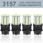 4x 3157 3057 3357 Led Bulbs 64 Smd 50 000 Hours 6000k White For Reverse Lights