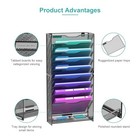 10 Tier Hanging Wall File Organizer  Wall Black Wall File Organizer - 10 Tier