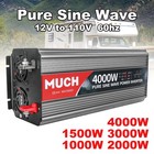 Pure Sine Wave Power Inverter 3000w 4000w Rated 12v 24v To 110v Solar Converter