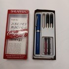 Vintage 80s Sheaffer Calligraphy Set With Pen 3 Nibs  2 Ink Cartridges   Booklet