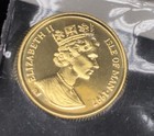1997 Isle Of Man 1 25 Oz Crown 0 999 Fine Gold Coin smoke Cat 
