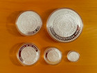 Mexico 1993 Aztec 5 Coin  999 Silver Proof Set  5  2  1  1 2   1 10 Oz Coins 