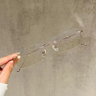 Rimless Pure Titanium Reading Glasses Unisex Ultralight Anti Blue Light Readers