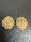 Vintage Lot Of 21 Coins Tokens Medals