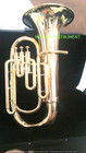 Euphonium 3 Valve Pure Brass Metal In Golden Polish cushion Case   Free Shipping