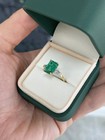 Natural Emerald 4 30 Ct Art Deco Antique Vintage Wedding Ring 14k Yellow Gold Fn