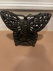 Cast Iron Metal Butterfly Candle Holder Garden Lantern Japanese Monarch Vtg 1950
