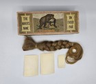 Human Antique Light Auburn Hair Braid W  Photos And Bear Brand Hosiery Box