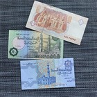 3 Pcs Egyptian Pound Banknote Set World Paper Money Egypt Currency Lot Unc Cu