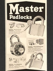 1959 Master Padlocks Advertisement Combination Key Protection Vintage Print Ad