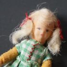 Dollhouse Miniature Female Girl Doll Erna Meyer  3-1 8  Tall Vintage