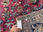 Antique Red Oriental Rug 7x11 Vintage Handmade Handwoven Blue Worn Old Fine 8x10