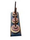 Vintage Continental Wood Products Mind Teaser Puzzle Tower Of Hanoi Game Usa