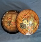 Vintage Otagiri Laquerware Coasters In Box Floral Design Set Of 5