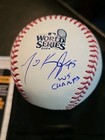 Michael Kopech Signed Auto 2024 World Series Logo Ball La Dodgers Jsa Authentic