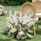 16pcs White Delphinium Artificial Flowers 33 5  Long Stem Silk Fake Flowers
