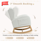 Nursery Rocking Chair  Wingback Glider Rocker  Indoor Uphlostered Rocking Chair 