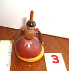Vintage Antique Hand Painted Wood Girl W arms Erzegebirge Spinning Top Germany 3