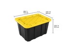 Sterilite Large Storage Bin  27 Gallon Durable Plastic Storage Tote With Snap-on