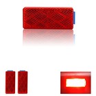 Reflector 70x30mm Self Adhesive Rectangle Safety Waterproof Stick On 2pcs Red