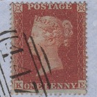 Ab28_04 Gb Qv 1854 1d Red-brown Pl 178 Sg17-c1 1  Ke Vfu Leeds To London Cover