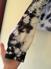 Blue And White Tie Dye Crop Sweatshirt