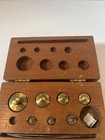 Antique Fisher Scientific Co  Laboratory apothecary Weight Set Missing 1 Wood