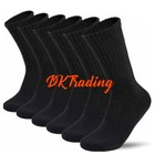 5-100 Dozens Wholesale Bulk Lots Mens Solid Sports Cotton Crew Socks 9-11 10-13