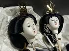 Japanese Vtg Hina Geisha Samurai Bunraku Puppet Figure Doll Face Heads Part Set