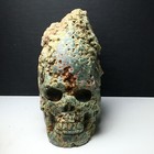 574g Natural Crystal  Quartz grape Agate carved Crystal Skull  Realistic healing