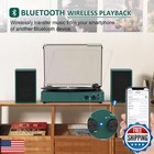 Tanlanin Vintage Record Player With External Speakers   3-speed Bluetooth Tur