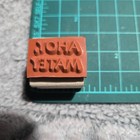 Wood Rubber Stamp  Ahoy Matey Birthday Party Pirate Themed
