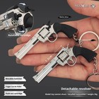 1 3 Mini Revolver Metal Gun Model Detachable Alloy Keychain