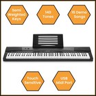 88 Key Electronic Keyboard Piano W  Sustain Pedal   Full Size Semi Weighted Keys
