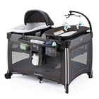  4 In 1 Portable Baby Crib Deluxe Nursery Center  Foldable Travel Playard Grey