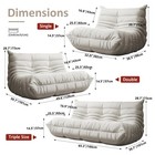 Teddy Velvet Bean Bag Chairs Dense Memory Foam Lazy Sofa Ergonomic Floor Couch