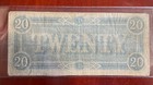1864  20 Dollar Bill Csa Note Confederate States Of America Richmond Currency
