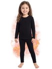 Toddler Fleece Lined Thermal Underwear Set Base Layer Long Johns For 4t Black