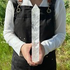 1 87lb Natural Clear Quartz Obelisk Crystal Wand Point Healing C3066