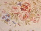 Vintage Tapestry Cushion Wool Velvet Feather Tassels Beige Pink Flowers Home      