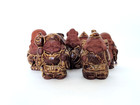 Vintage Japanese Dorei Clay Bells     Seven Lucky Gods Set Of 7  shichifukujin 