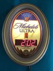Vintage 2005 Michelob Ultra Beer Sign Light Clock 15  X 21 x5   