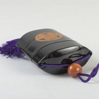 Antique Japanese Black Lacquer Inro With Mitsuba   aoi Crest  Medicine Container  